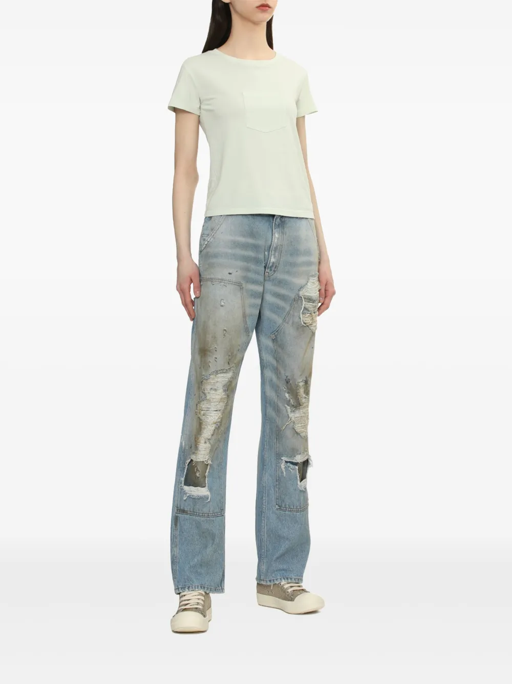MM6 Maison Margiela T-shirt met zakdetail Groen
