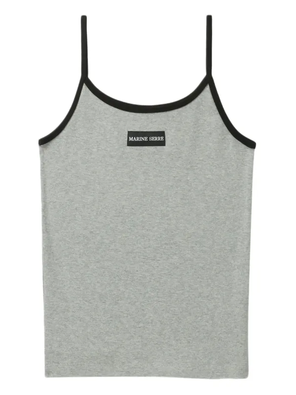 Marine Serre Cotton Tank Top | Grey | FARFETCH CA