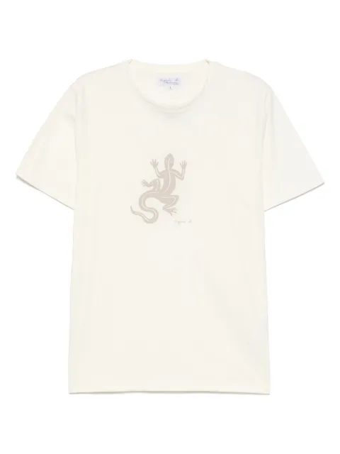 agnès b.  playera con estampado de lagarto