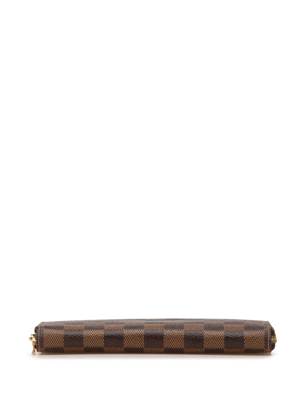 Pre-owned Louis Vuitton 2011 Damier Ebene Zippy Wallet Long Wallets In Brown