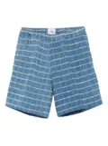 Bonsai check denim shorts - Blue