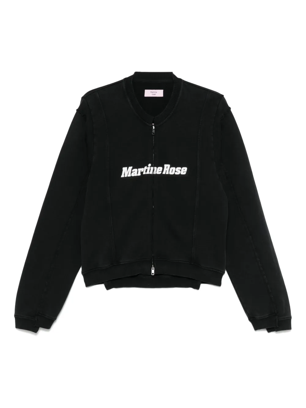 Martine Rose Shrunken zip-up sweatshirt | Black | Image 1