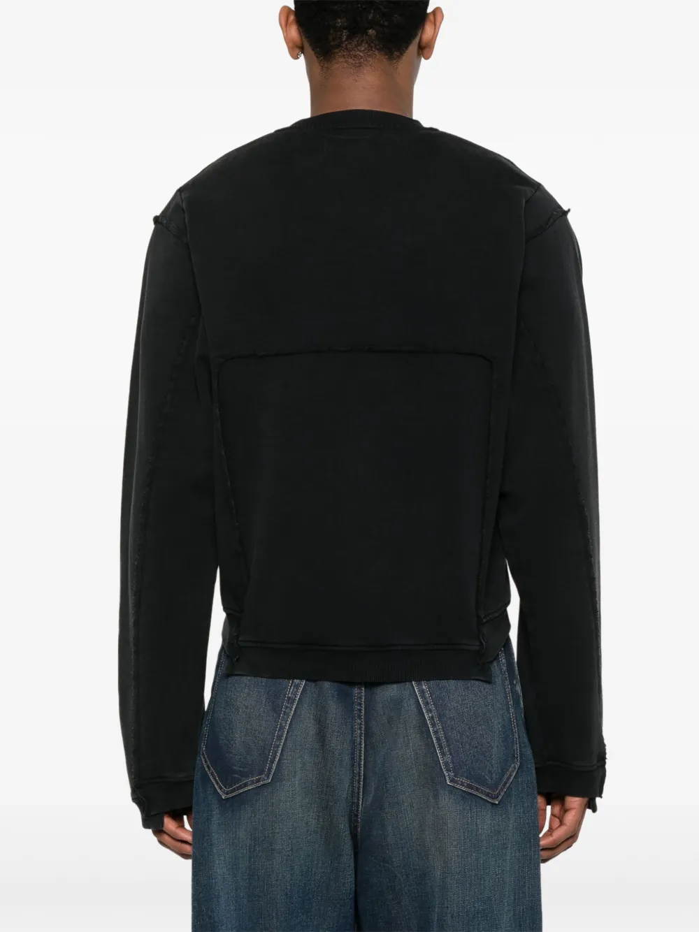 Shop Martine Rose Shrunken Zip-up Sweatshirt In Black