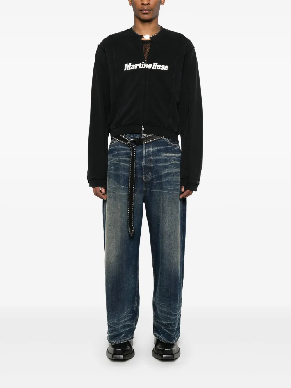 Martine Rose Shrunken zip-up sweatshirt | Sweaters | Image 2