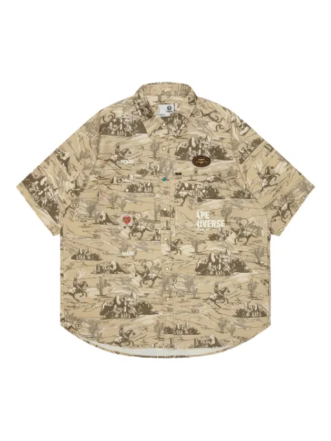 AAPE BY *A BATHING APE® logo-embroidered shirt