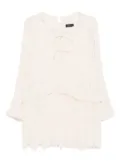tout a coup ruffle-detail midi dress - Neutrals