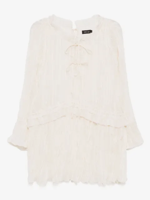 tout a coup ruffle-detail midi dress