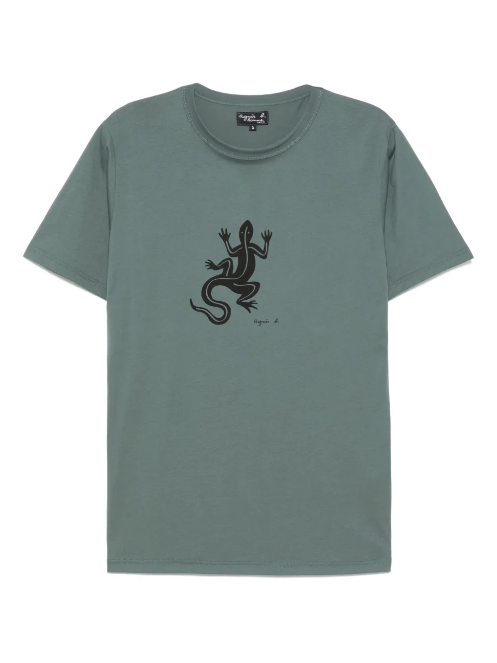 agnès b.  playera con estampado de lagarto | verde | Image 1