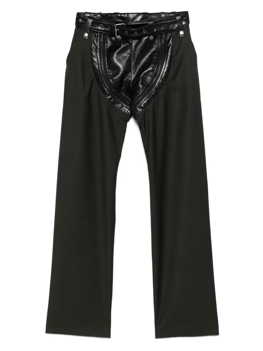 Martine Rose panelled trousers | Green | Image 1