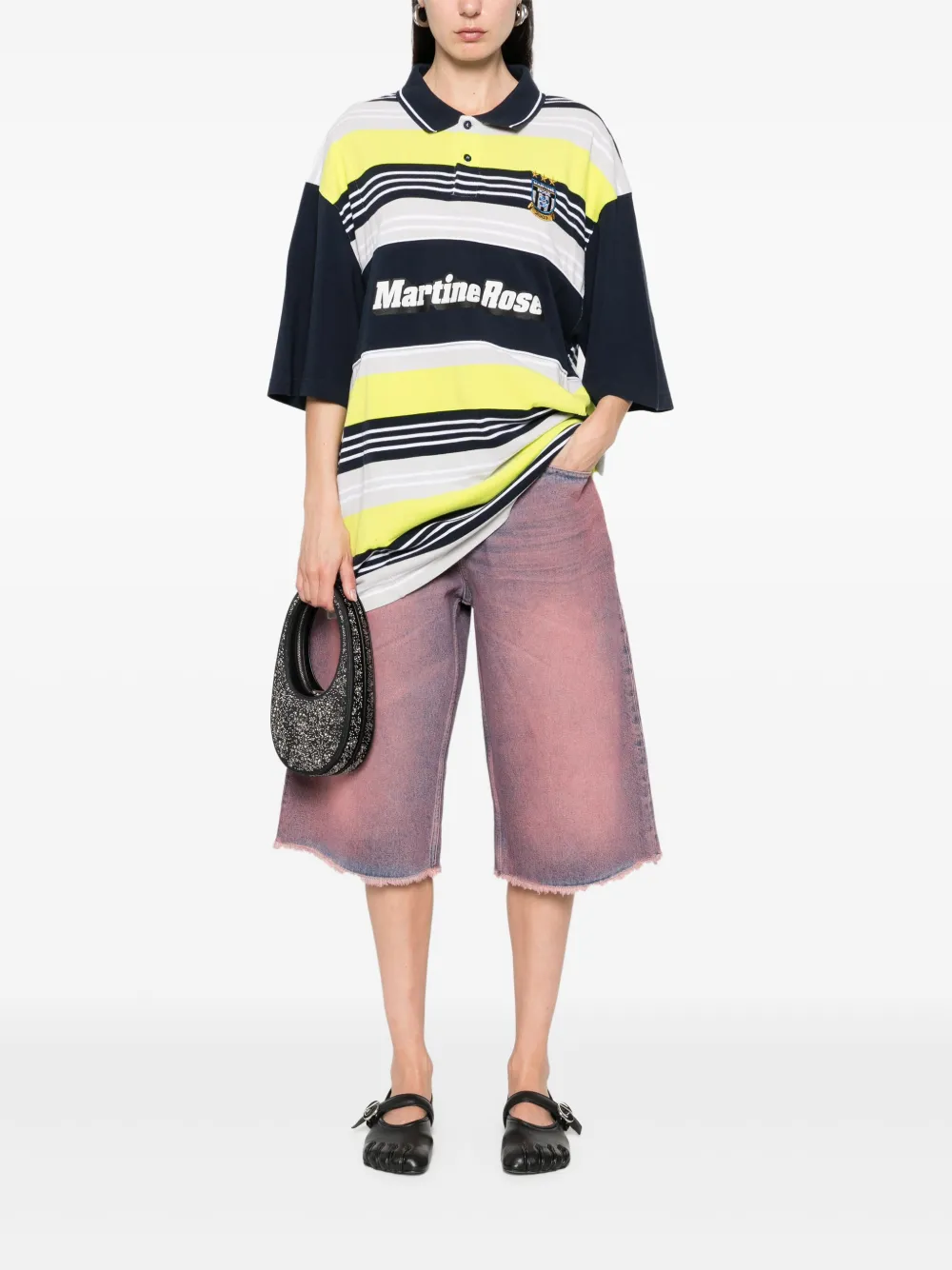 Martine Rose Poloshirt met vlakken Blauw