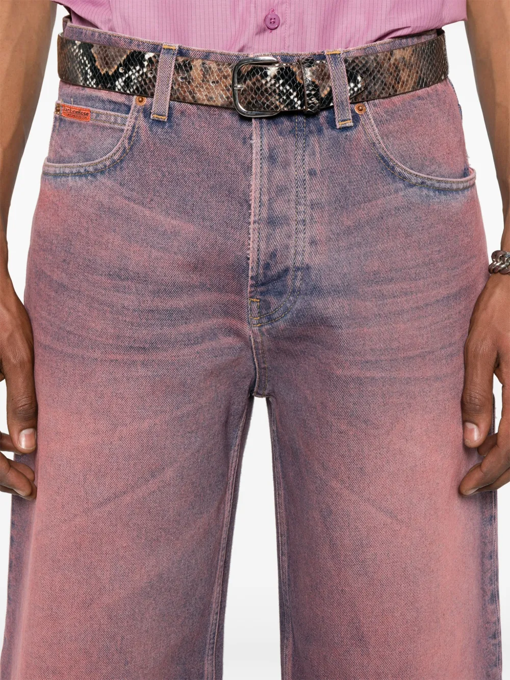 Martine Rose Jean shorts Roze