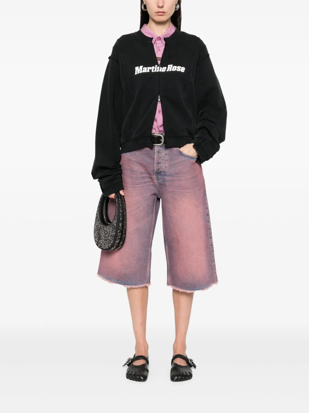 Martine Rose Jean shorts Roze