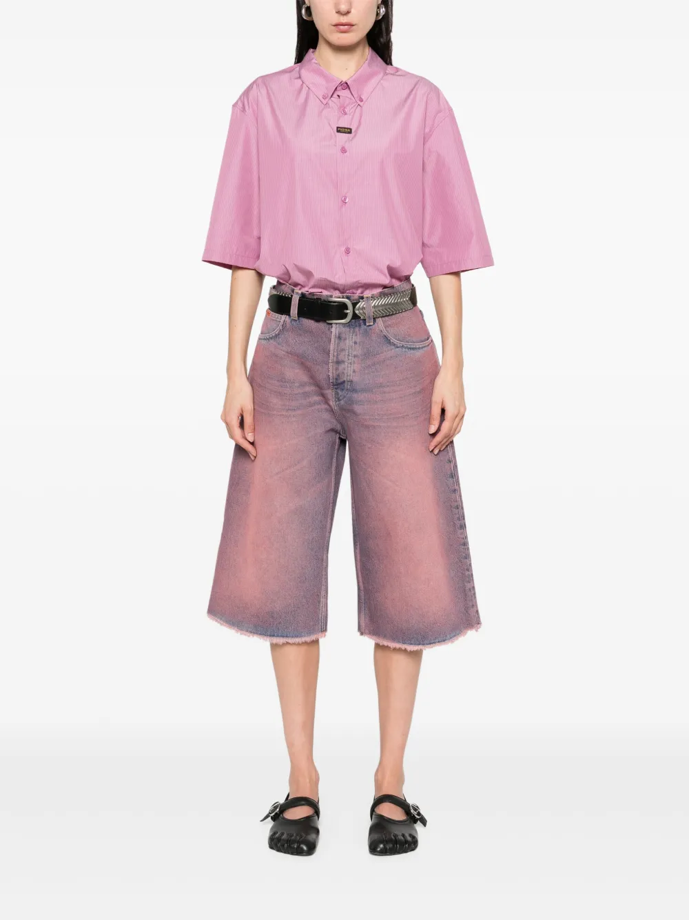 MARTINE ROSE COTTON POPLIN SHIRT 