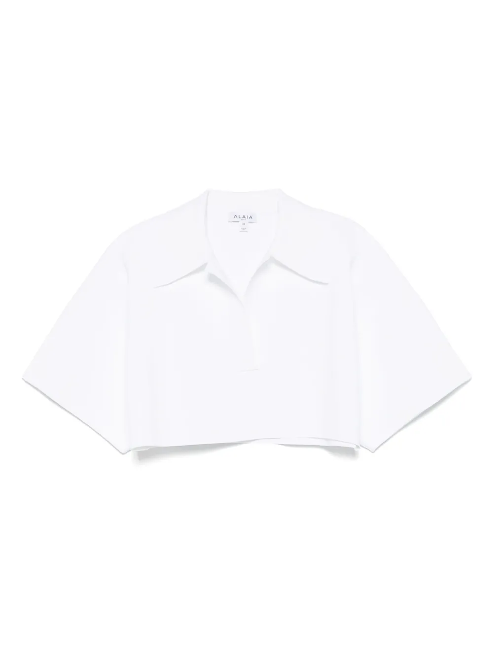 Alaïa cropped polo top | White | Image 1