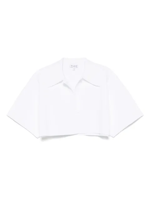 Alaïa cropped polo top 