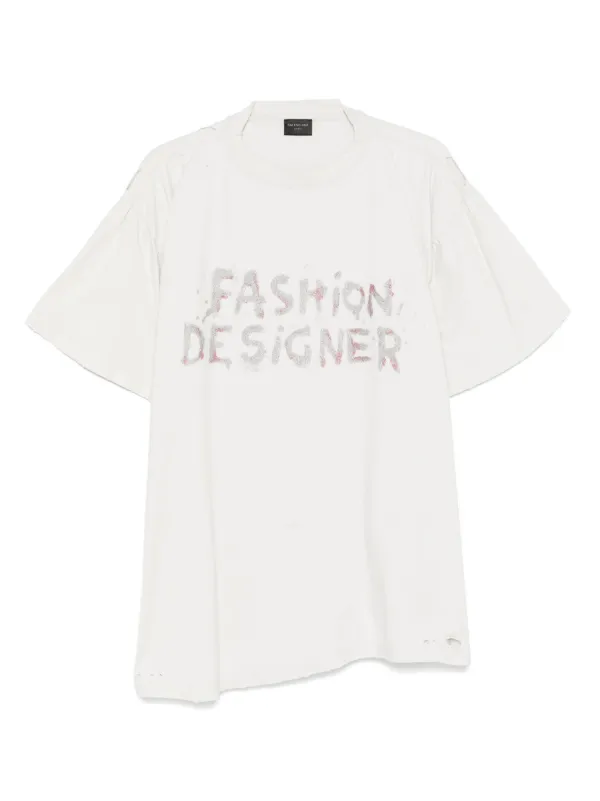 美品✨バレンシアガ　グレー　ダメージTシャツ　Lサイズ Balenciaga ダメージ Tシャツ | グレー | FARFETCH JP