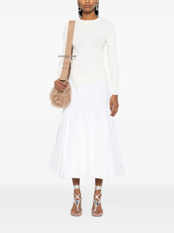 Alexander McQueen Asymmetric Top | White | FARFETCH