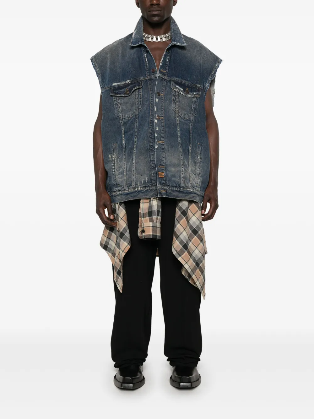 Balenciaga Denim gilet Blauw