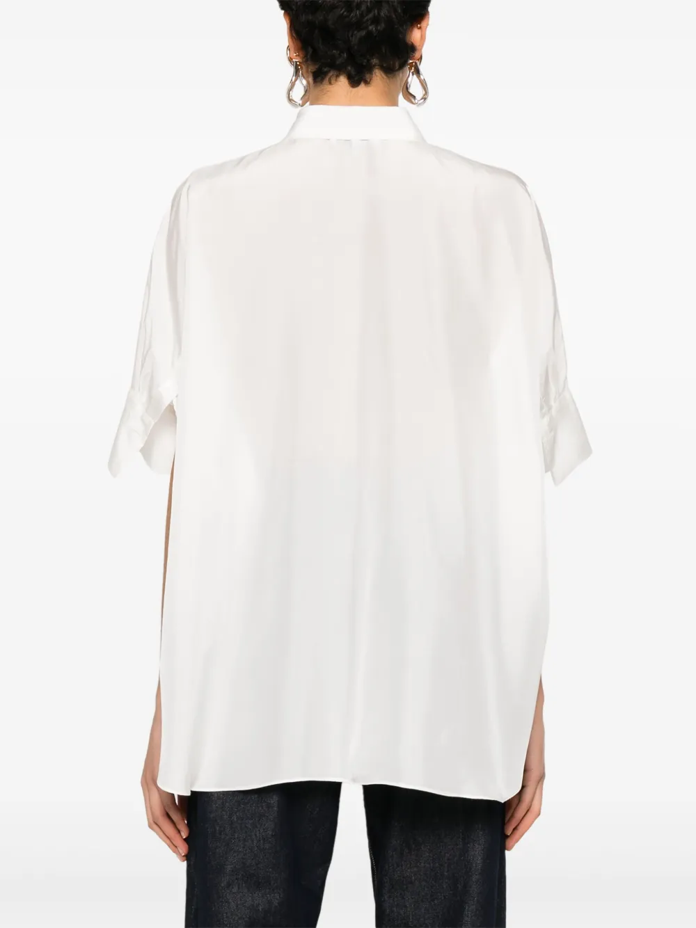 Antonelli Zijden blouse Wit