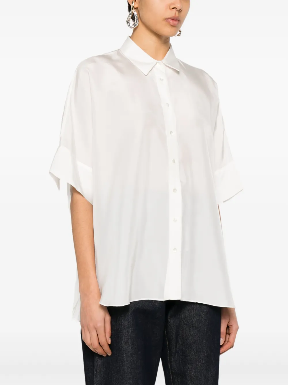 Antonelli Zijden blouse Wit