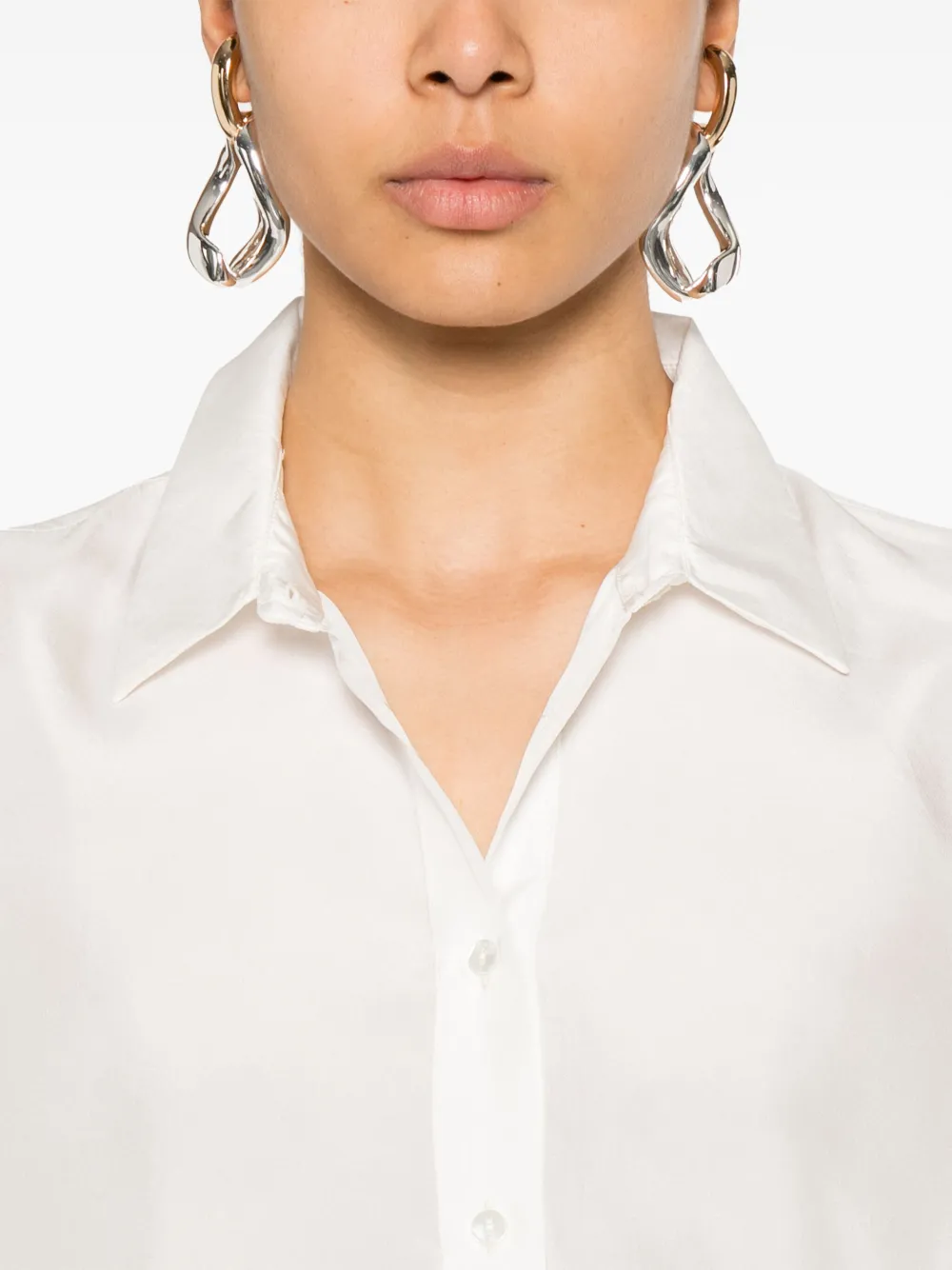 Antonelli Zijden blouse Wit