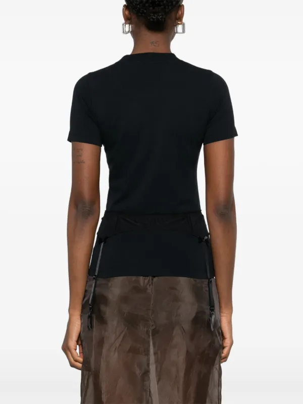 Tシャツ・カットソー BALENCIAGA LINGERIE T-SHIRT IN PEELING STRETCH JERSEY Balenciaga Lingerie T-Shirt | Blue | FARFETCH