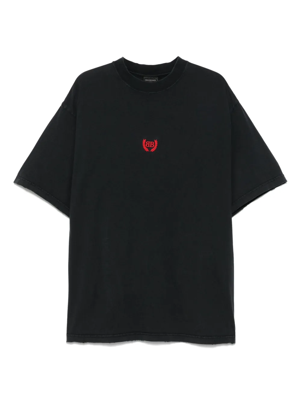 Balenciaga T-shirt met geborduurd logo Zwart