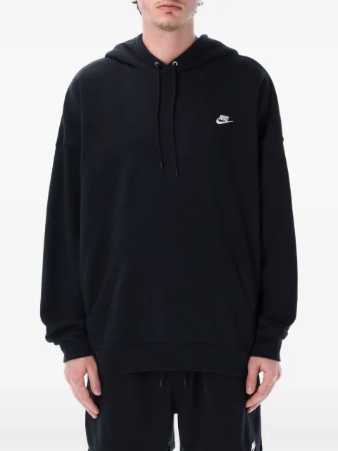 Nike logo-embroidered cotton hoodie