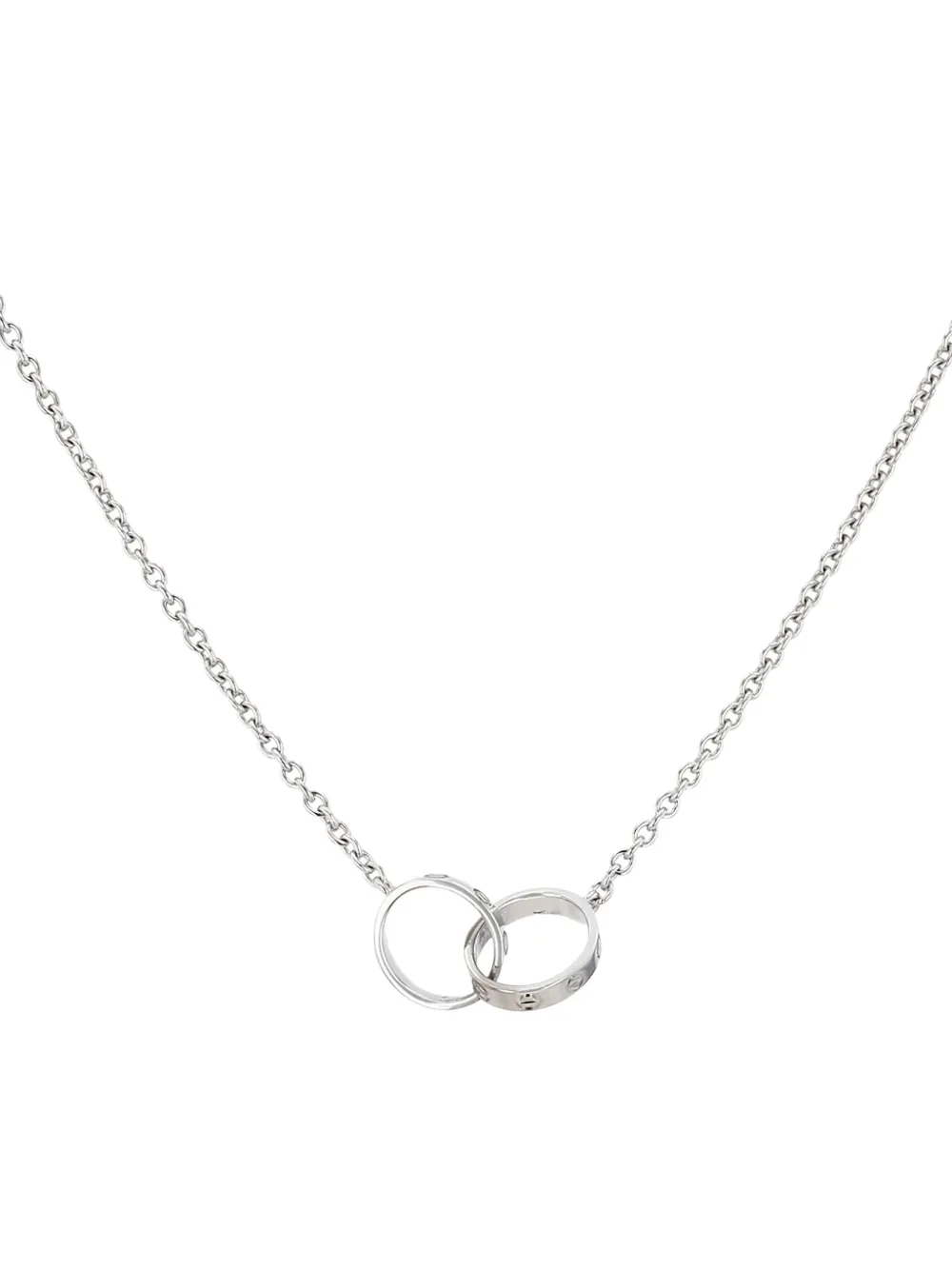18kt white gold Love necklace