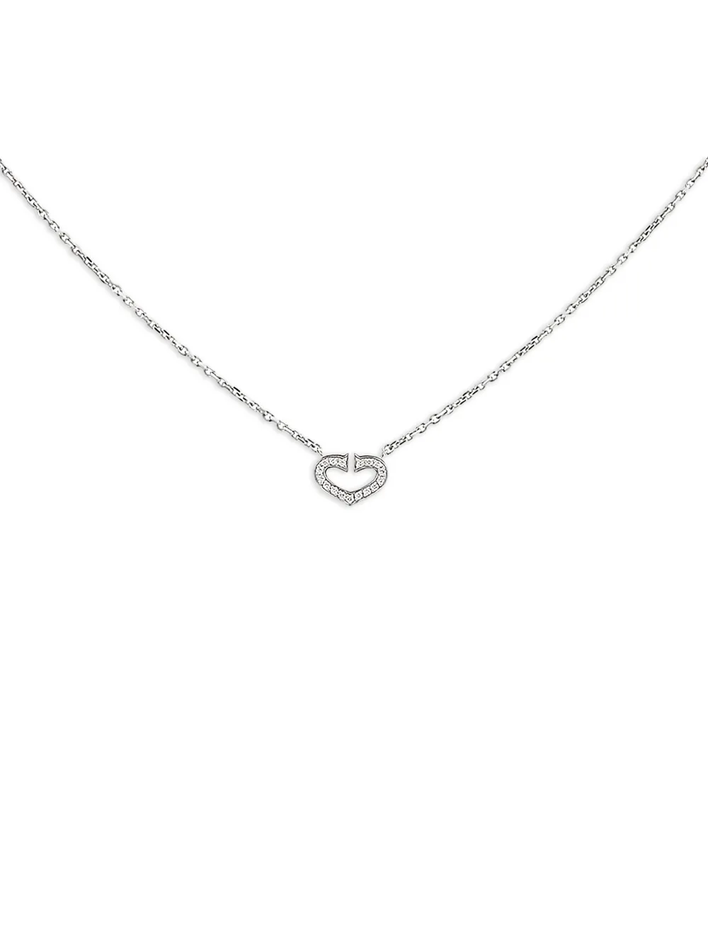 Cartier Coeur et Symbole ダイヤモンド ネックレス 18Kホワイトゴールド - シルバートーン Cartier Coeur et Symbole ダイヤモンド ネックレス 18Kホワイトゴールド - シルバートーン