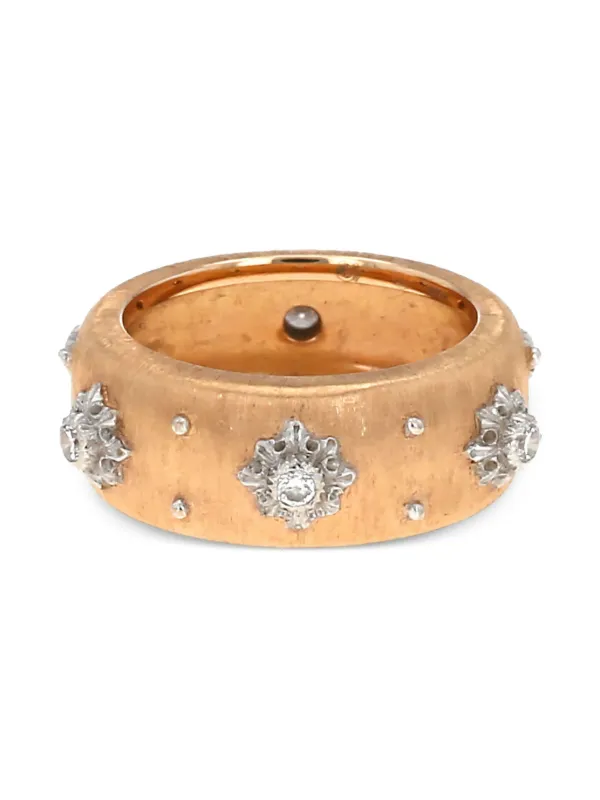 Buccellati 18K Gold Macri Diamond Ring Pink FARFETCH ID