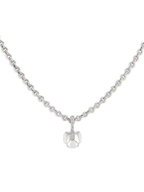 Chaumet 18K white gold diamond pendant necklace