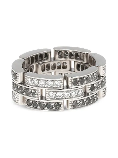 Cartier anillo Maillon Panthére en oro blanco de 18kt con diamantes