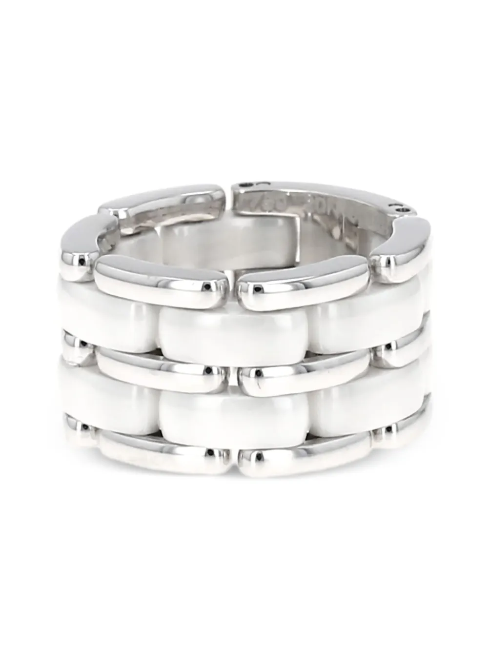 Pre-owned Chanel 18k White Gold Ultra Ring In Silver