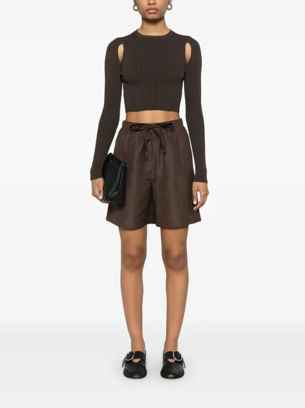 Max Mara Quebec Shorts | Brown | FARFETCH UK