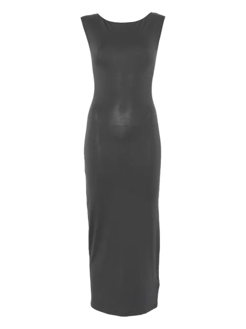 Robe en jersey à coupe mi-longue - Majestic Filatures - Modalova