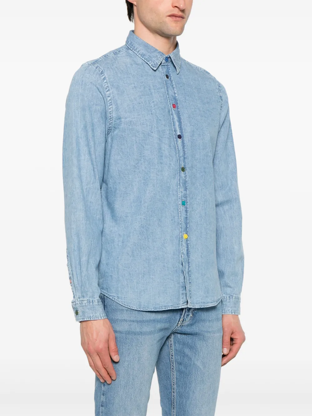 PS Paul Smith Chambray overhemd Blauw