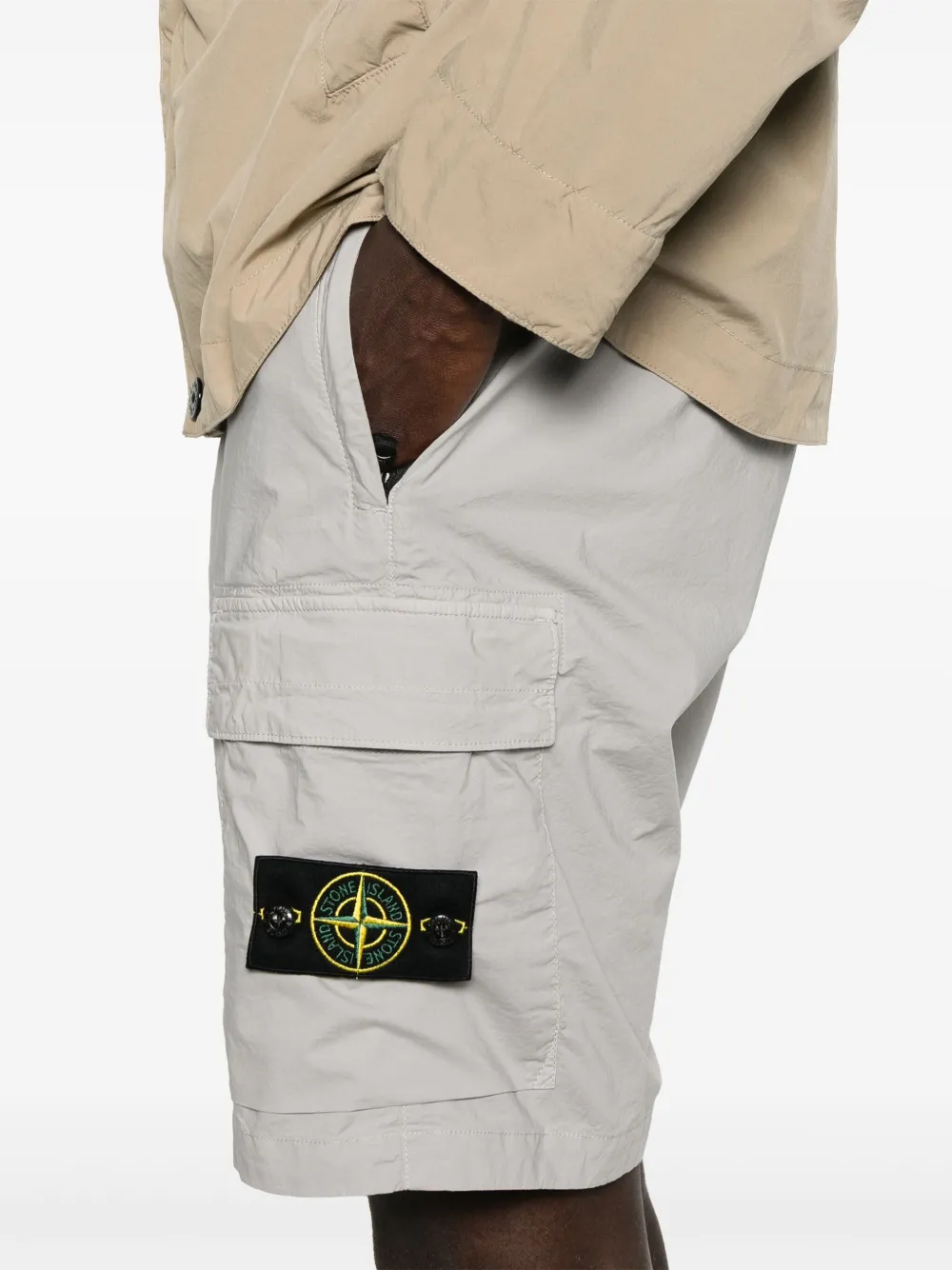 Stone Island Shorts met Compass-logopatch Grijs