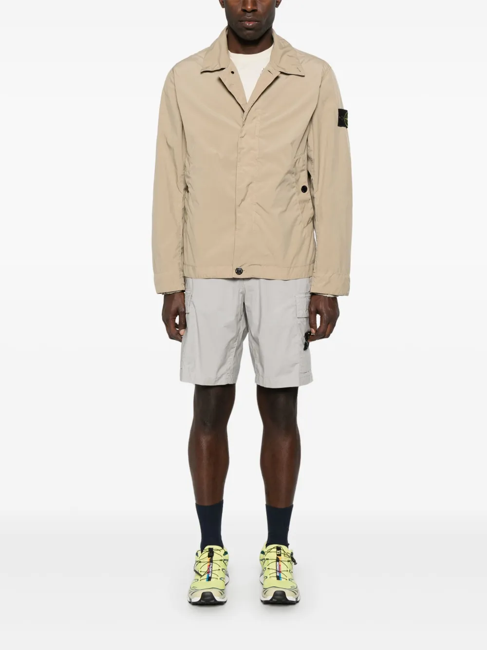 Stone Island Shorts met Compass-logopatch Grijs
