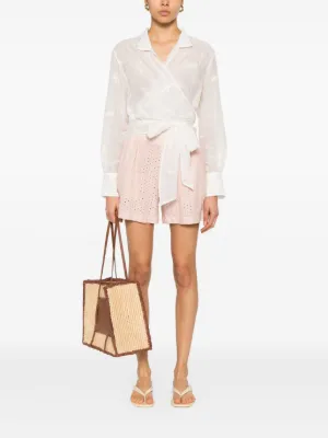ショートパンツ 120% LINO Woman Short White 32ALIW29BR000F753000ALIW 000050 120% Lino Shorts for Women | Online Sale up to 78% off | Lyst
