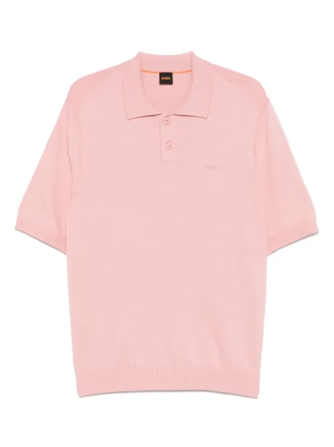 BOSS fine-knit polo shirt