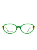 Eyepetizer Madison oval-frame glasses - Green