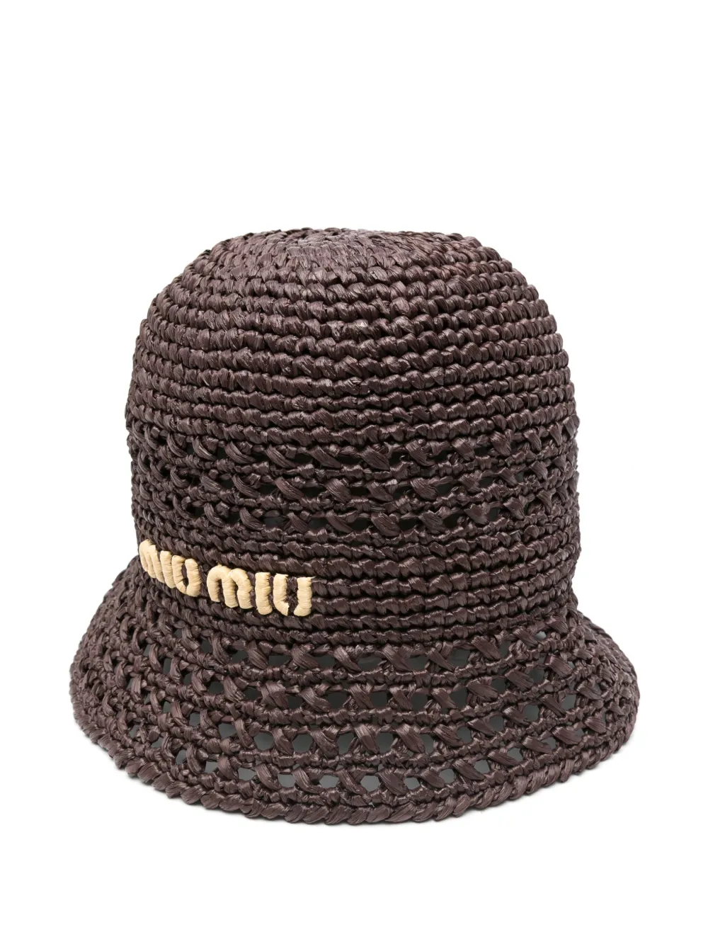 Miu Miu interwoven-design bucket hat | Brown | Image 1