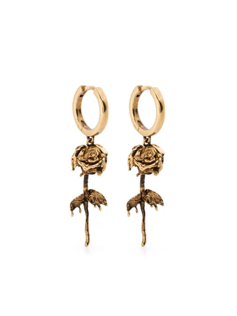 Alexander McQueen أقراط بتصميم ورد