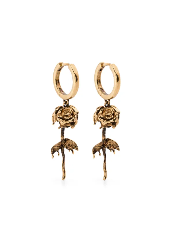 【関税&送料込】Alexander Mcqueen Earrings McQueen Seal Logo earrings for Women - Gold in Qatar | Level