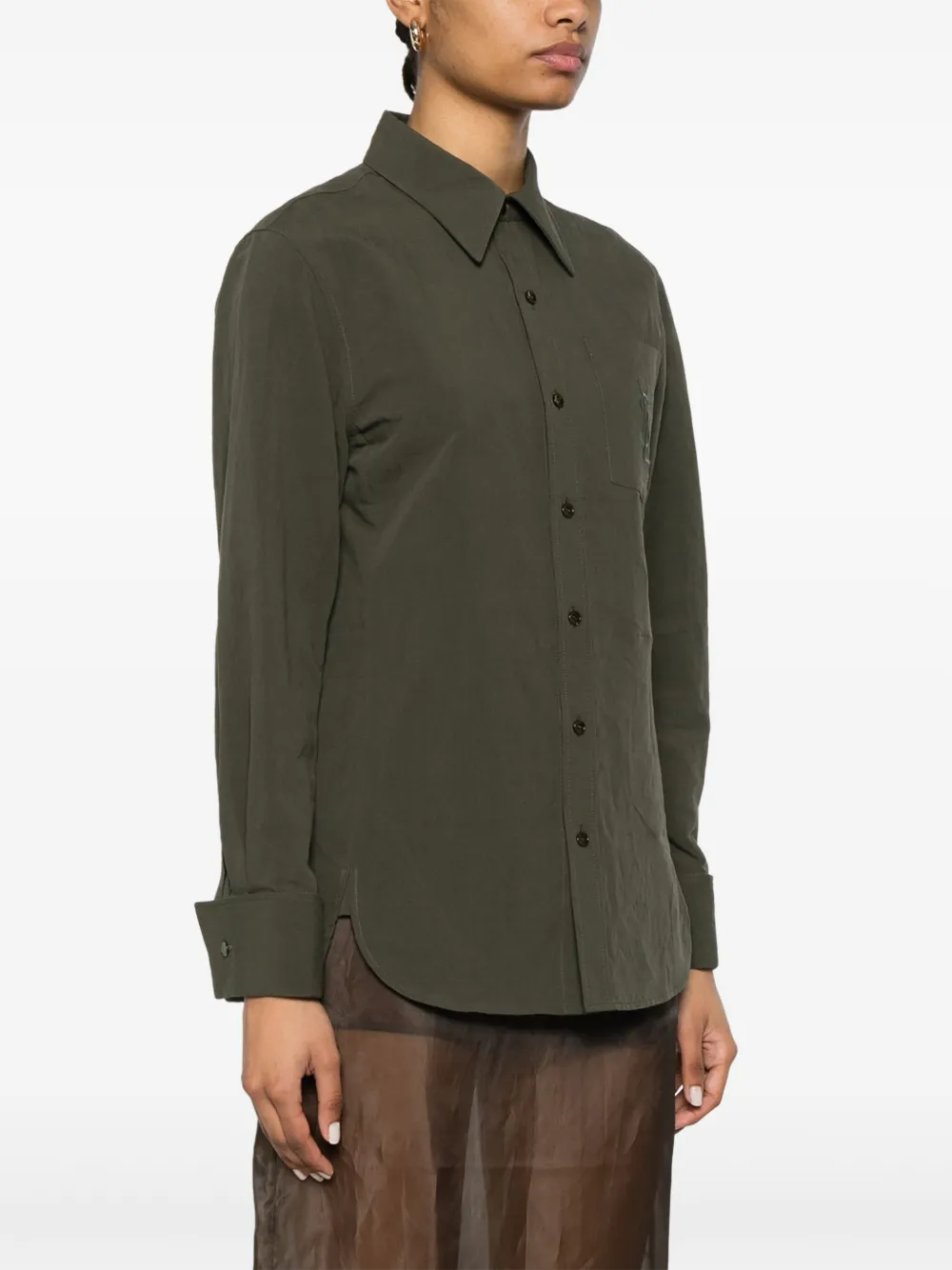 Saint Laurent Cassandre blouse Groen
