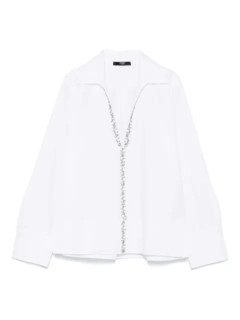 Seventy crystal-embellishment blouse