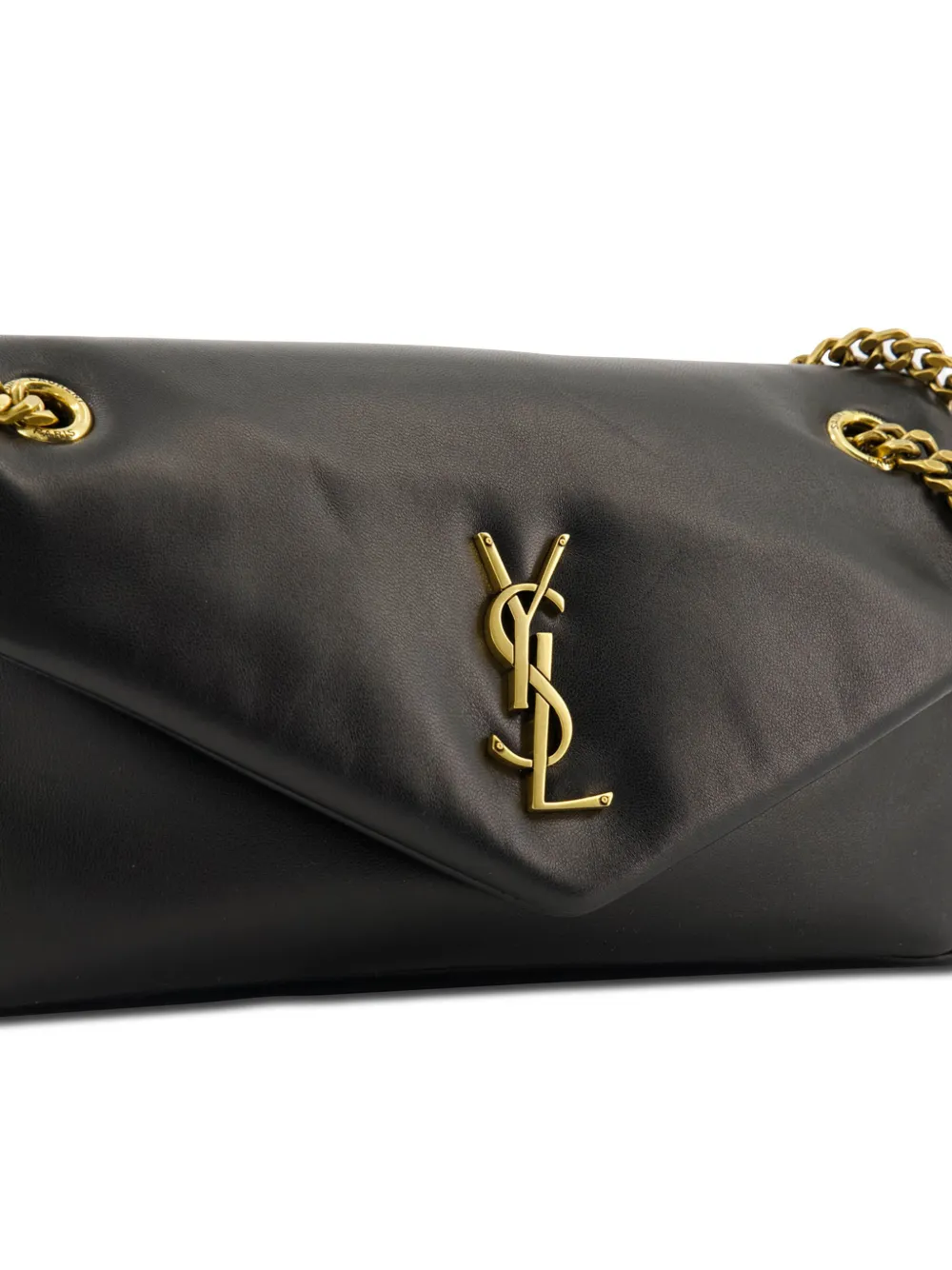 Saint Laurent Calypso lammy schoudertas Zwart