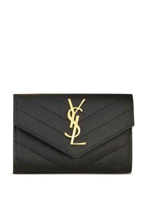 Saint Laurent Cassandre chevron-quilted cardholder