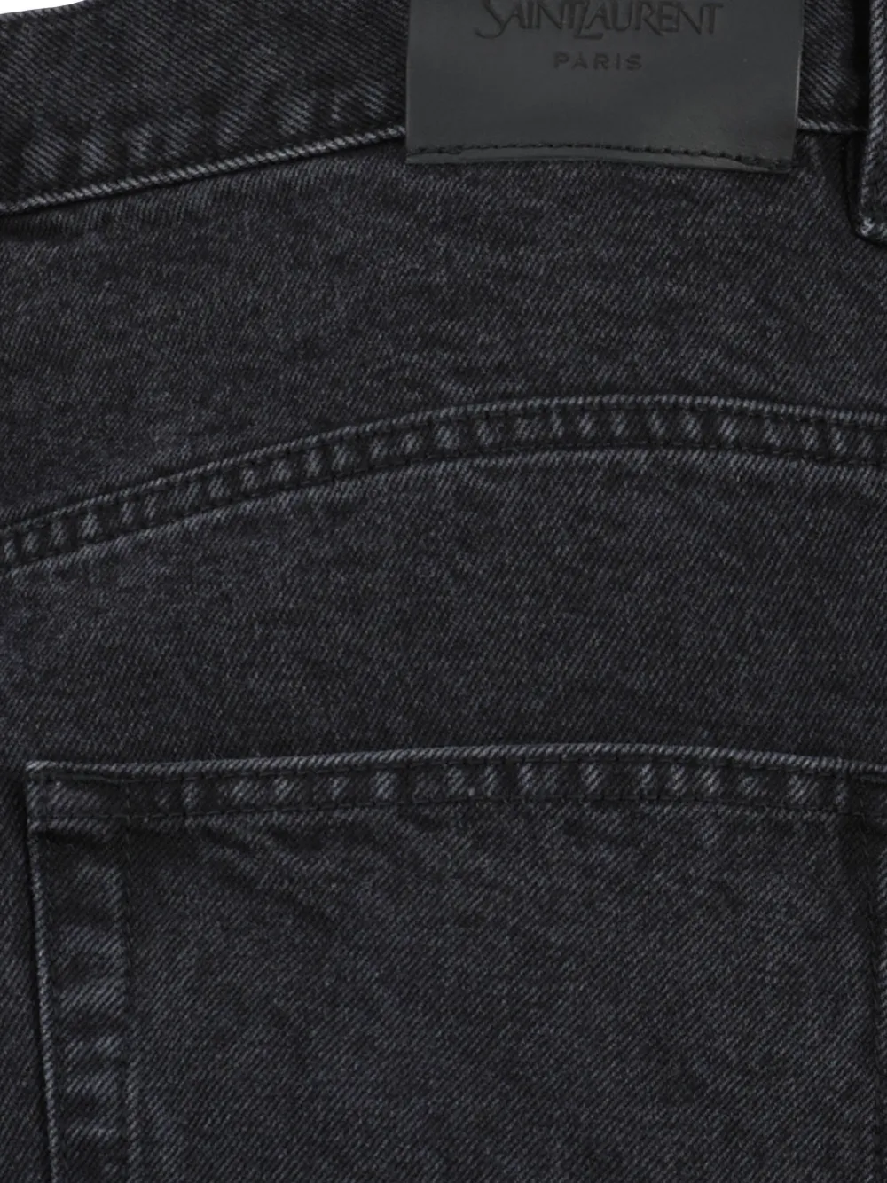 Saint Laurent Katoenen straight jeans Zwart